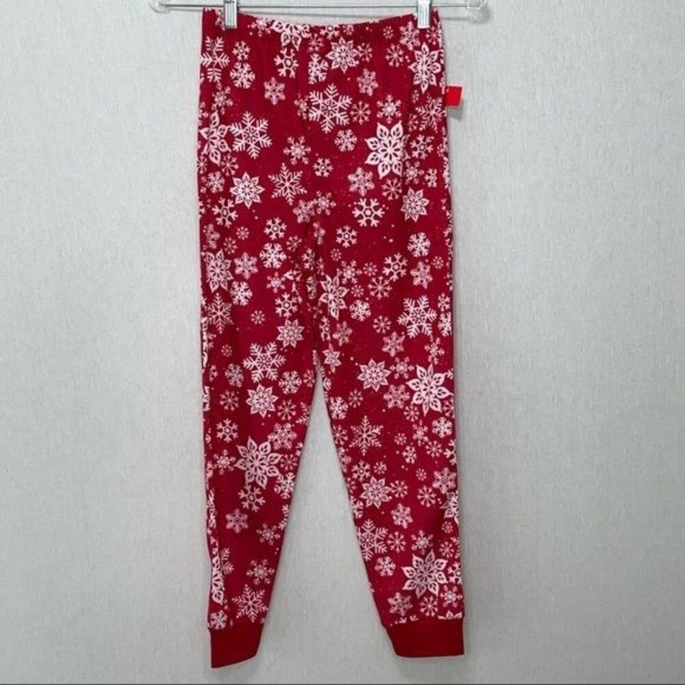 Macy's Matching kids Merry Pajama pants re/white kid 10-12